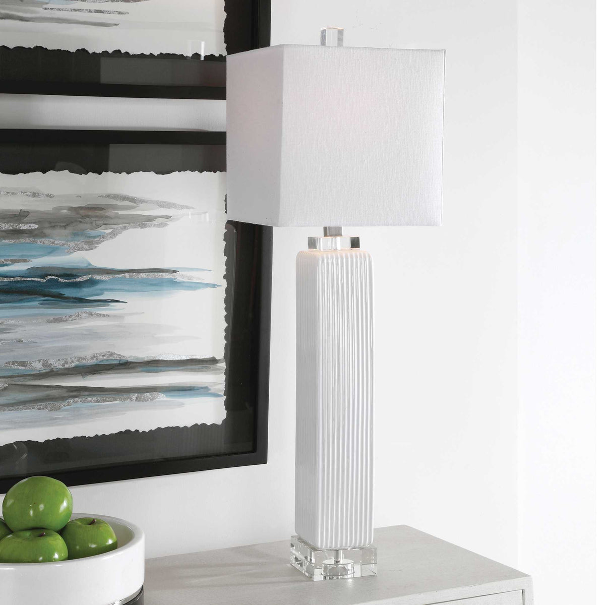 Bennett White Buffet Lamp - Ornate Home