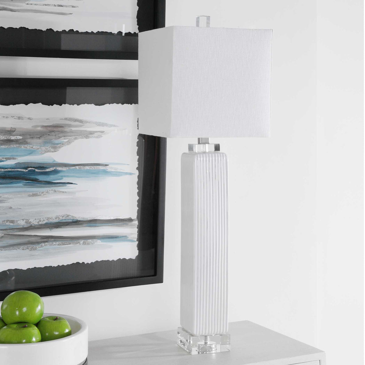 Bennett White Buffet Lamp - Ornate Home