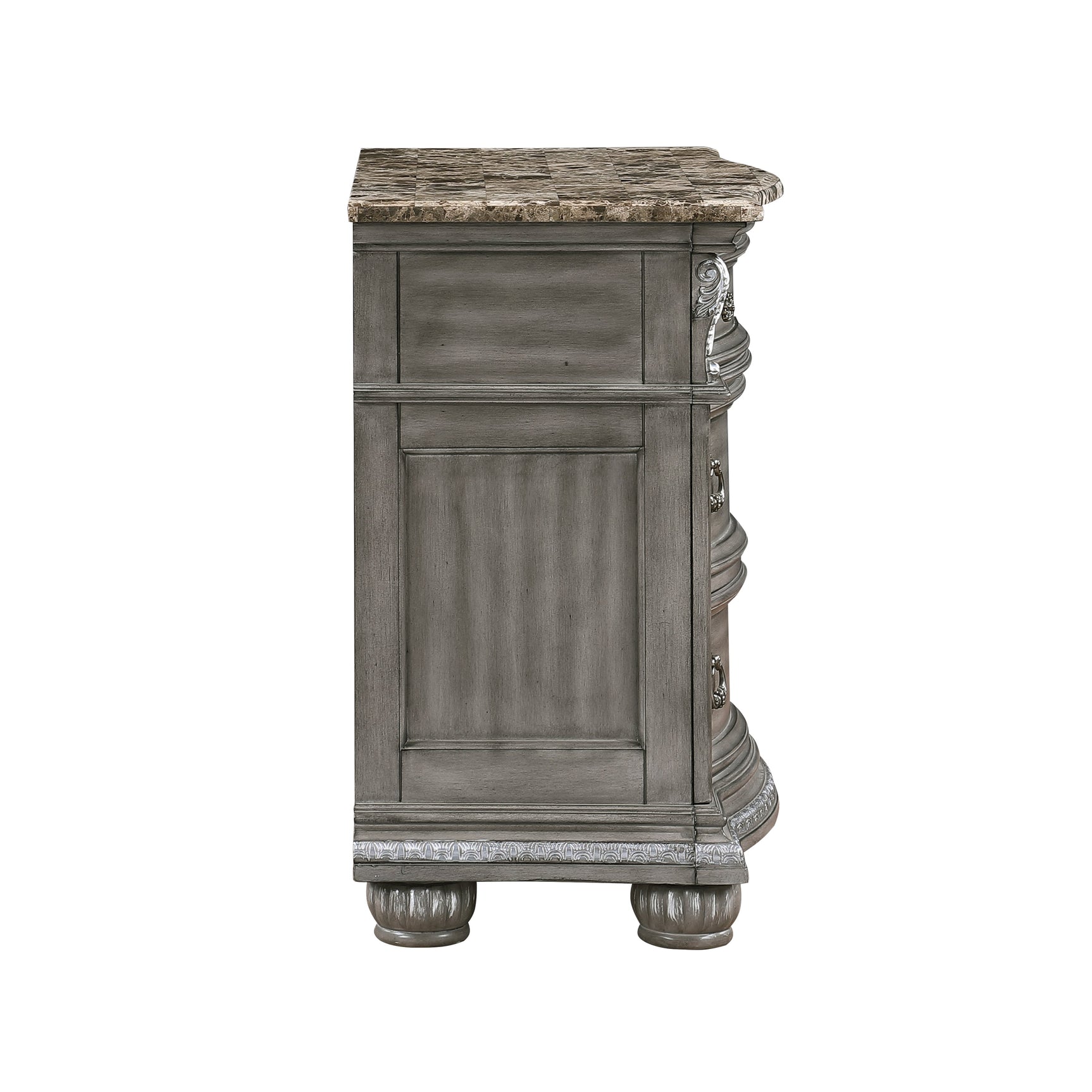 Bennington Gray Nightstand - Ornate Home