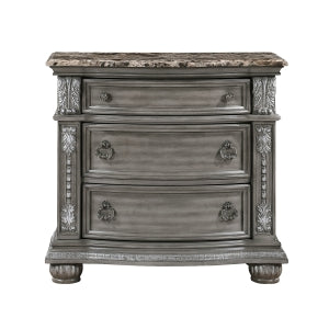 Bennington Gray Nightstand - Ornate Home