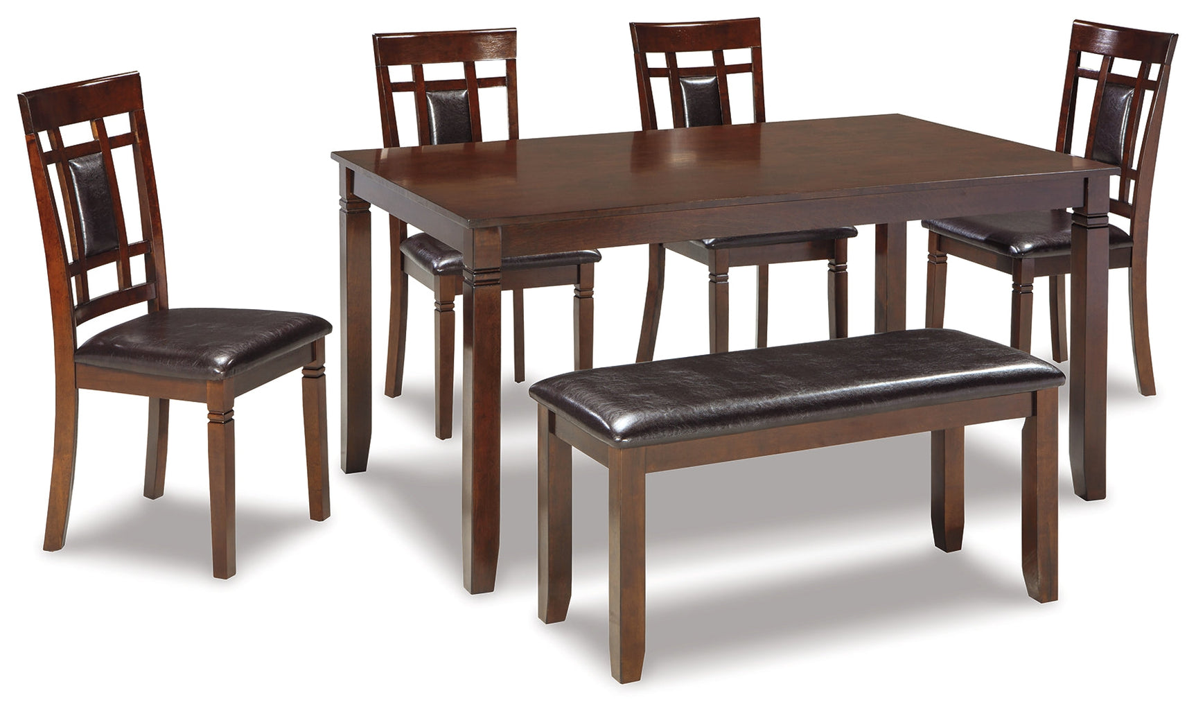 Bennox Brown Dining Room Set w/ Bench (Set of 6) - Ornate Home