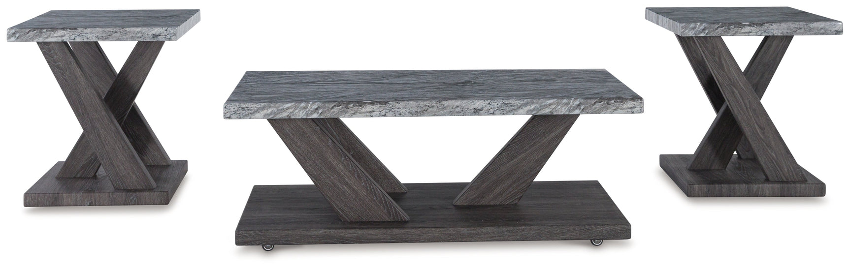 Bensonale Brown/Gray Occasional Table Set (Set of 3) (Online Special Price) - Ornate Home