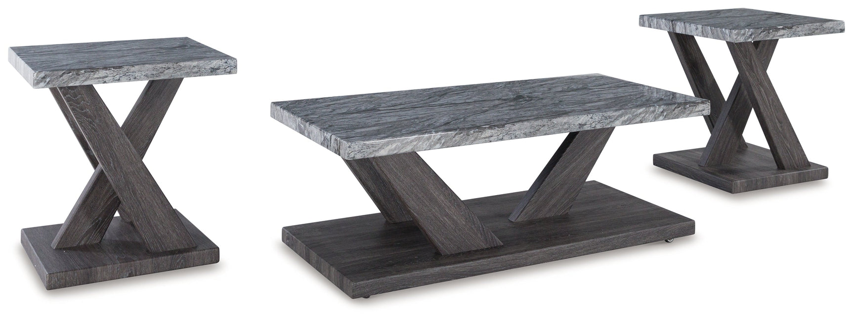 Bensonale Brown/Gray Occasional Table Set (Set of 3) (Online Special Price) - Ornate Home