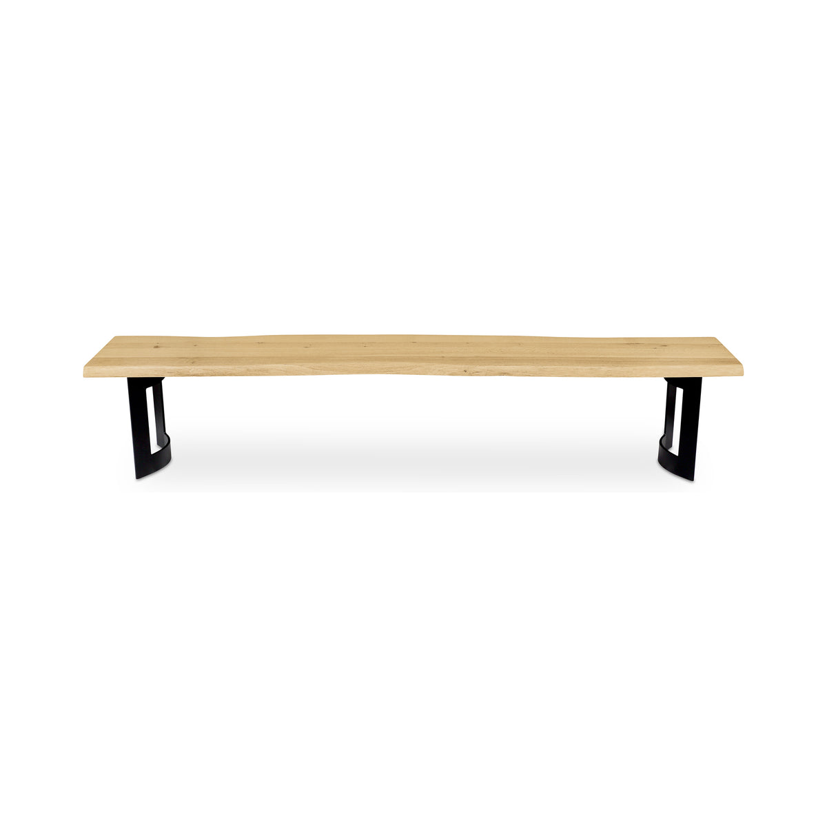Bent Natural Oak Small Bench - Ornate Home
