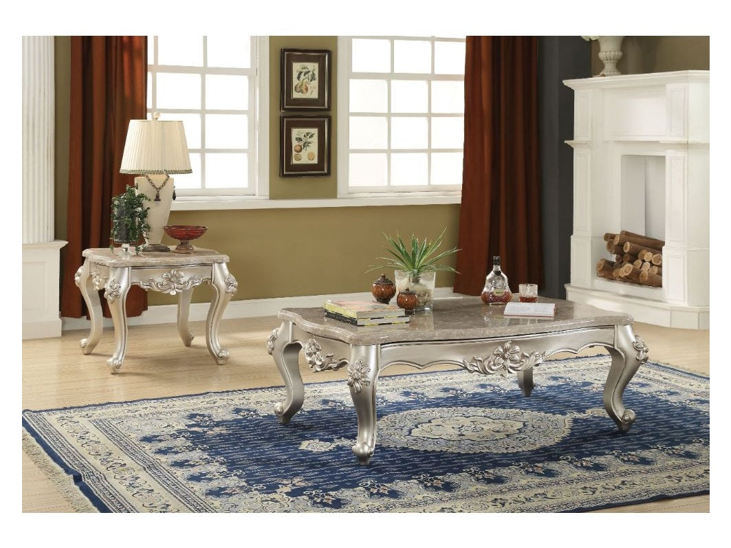 Bently Marble & Champagne Coffee Table - Ornate Home