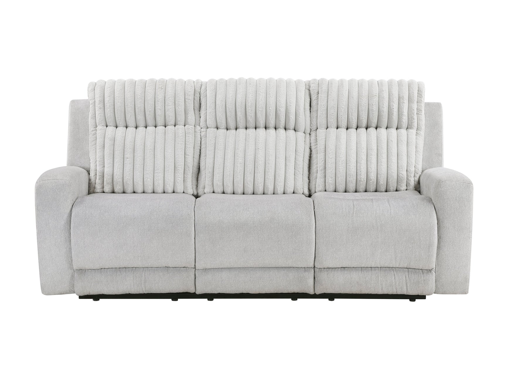 Benton Light-Gray Double Reclining Sofa - Ornate Home