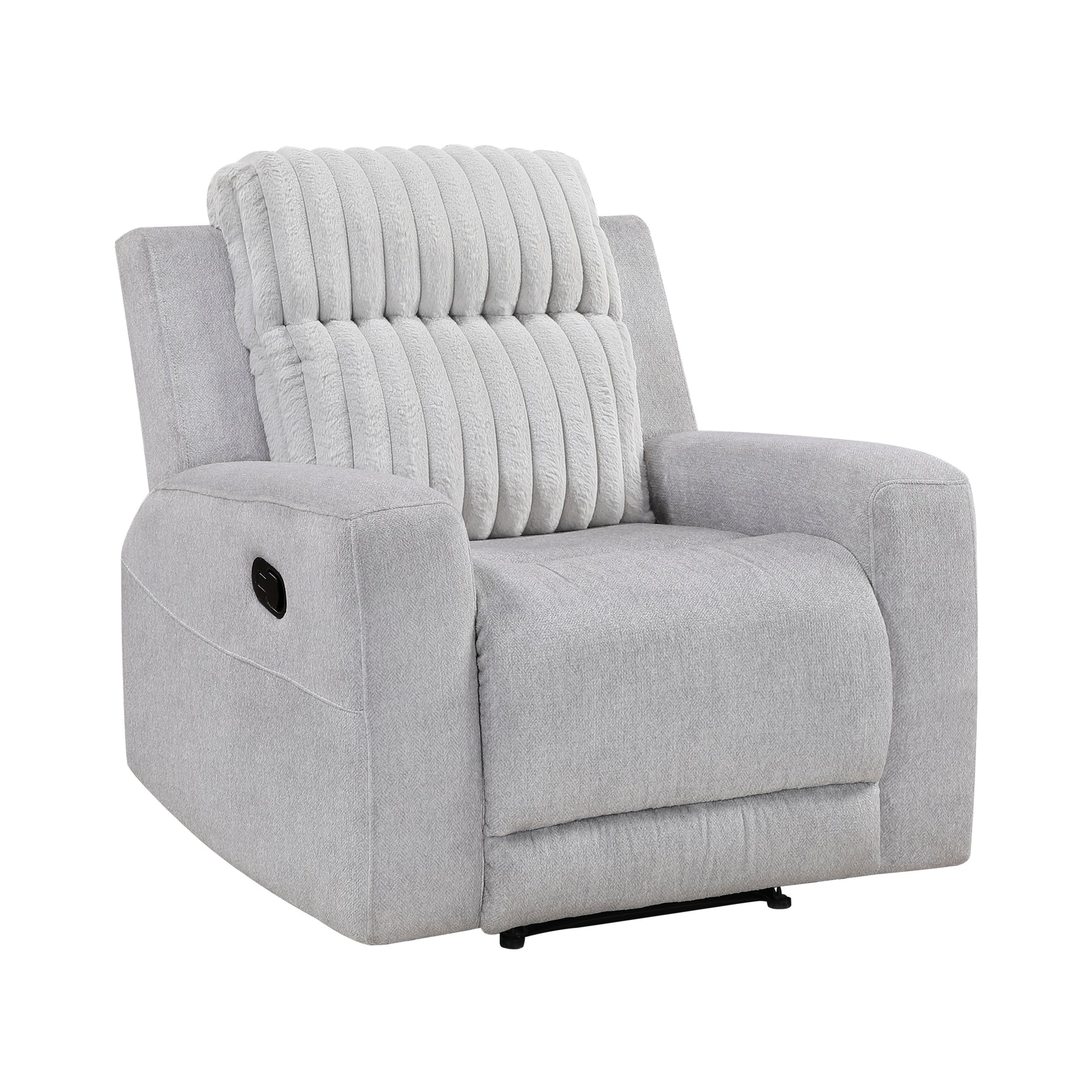 Benton Light-Gray Reclining Chair - Ornate Home