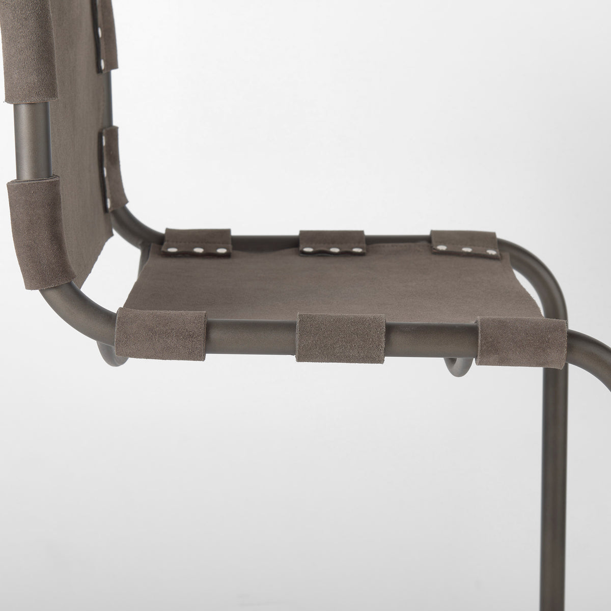 Berbick Brown/Gray Suede with Iron Frame Bar Stool - Ornate Home