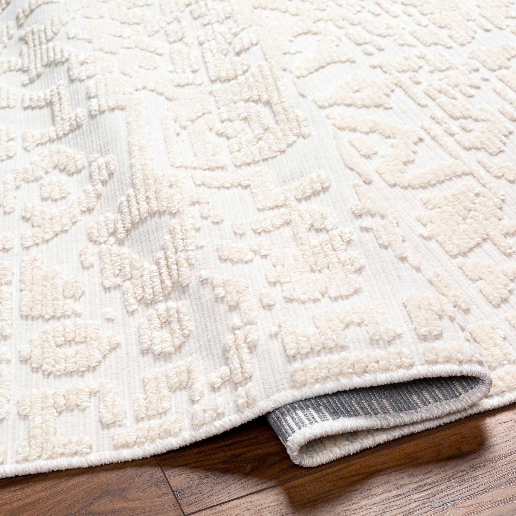 Beren Cream Washable Area Rug - Clearance - Ornate Home