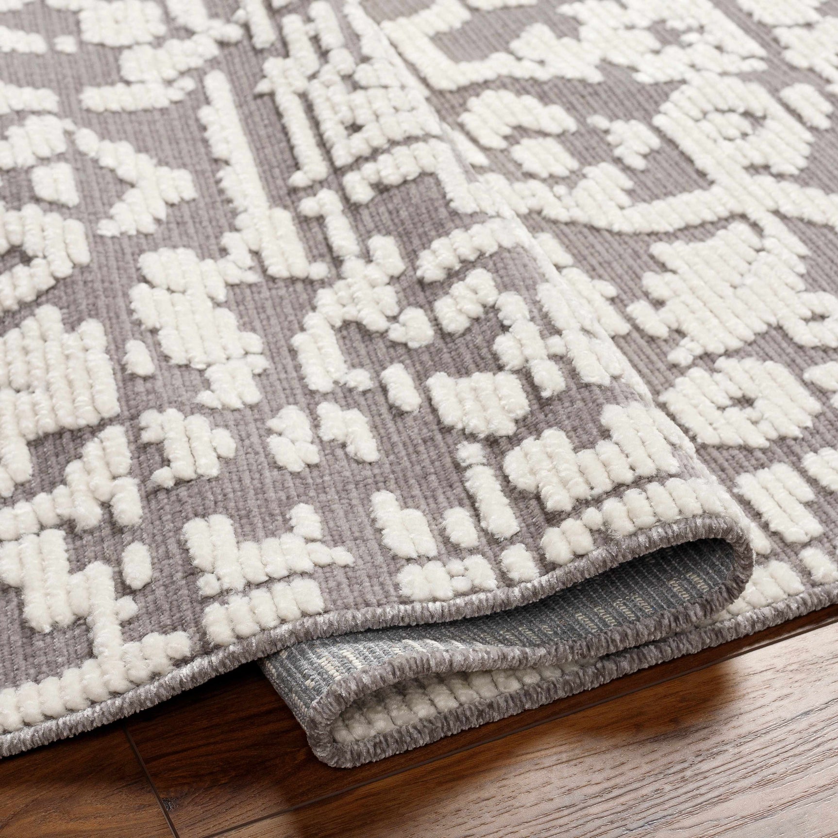 Beren Gray Washable Area Rug - Clearance - Ornate Home