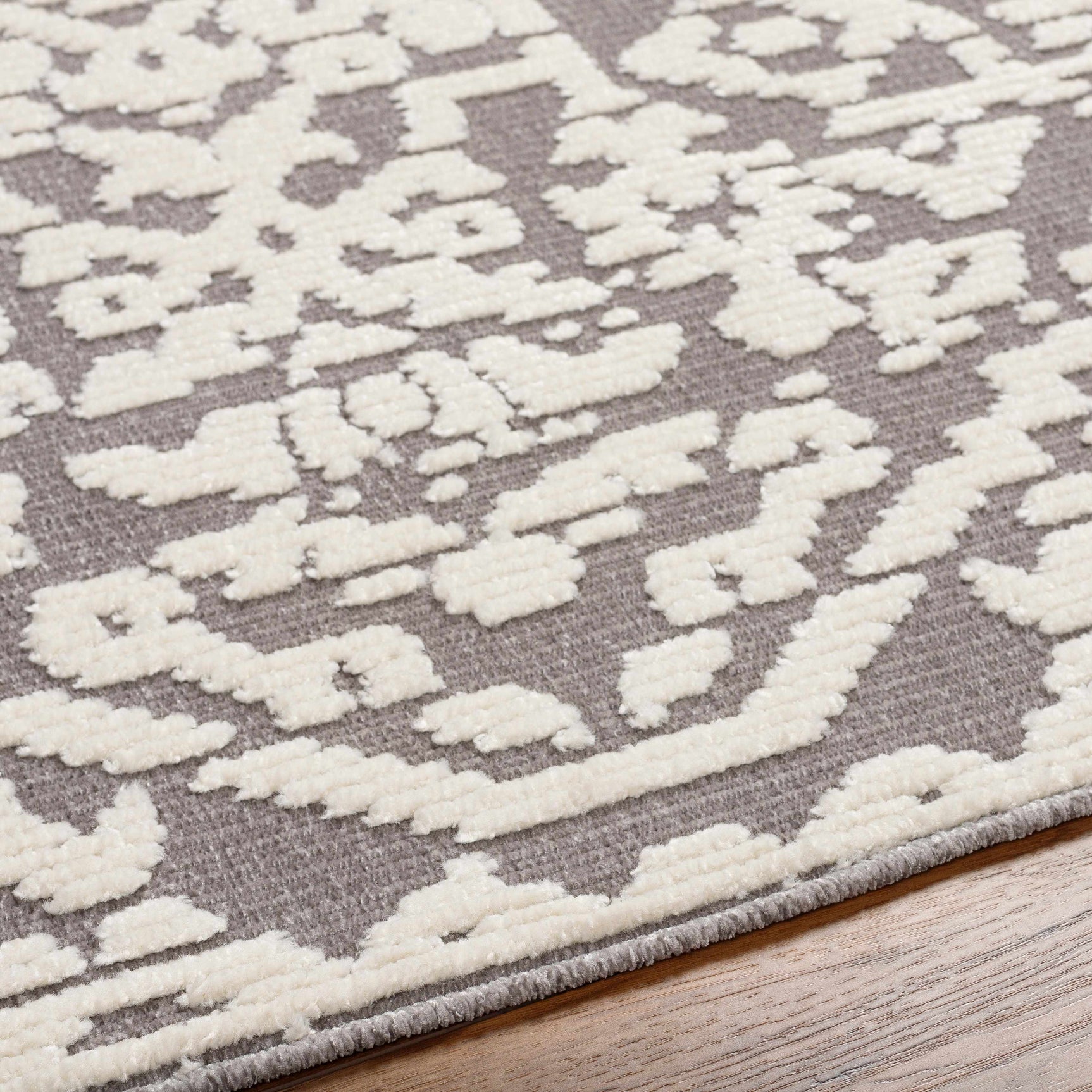 Beren Gray Washable Area Rug - Clearance - Ornate Home