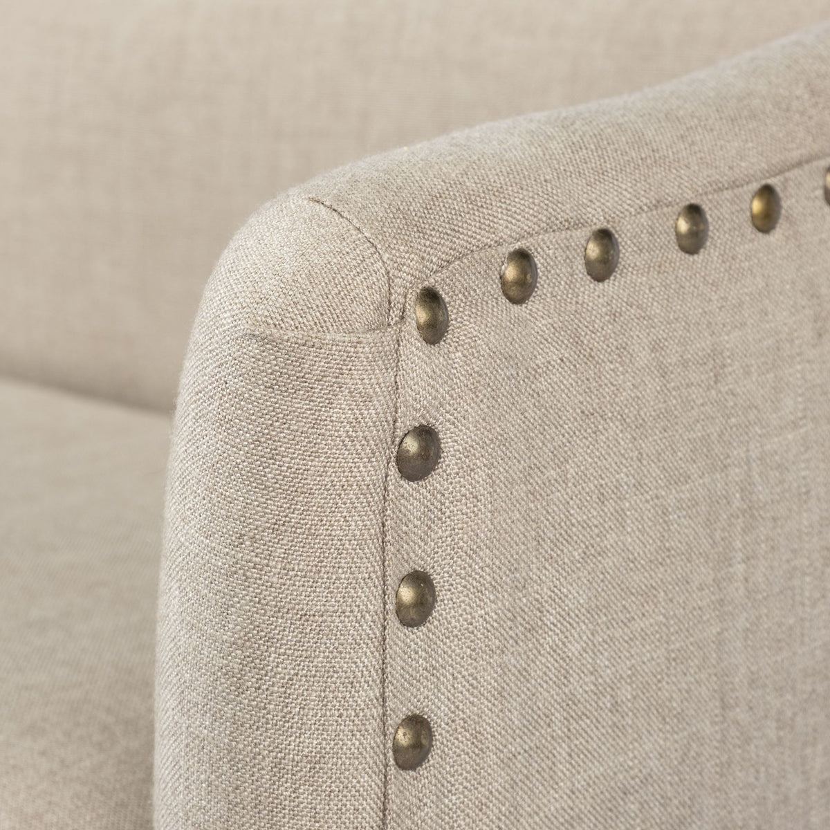 Bergen Beige/Brown Fabric Covered Seat Accent Bench - Ornate Home