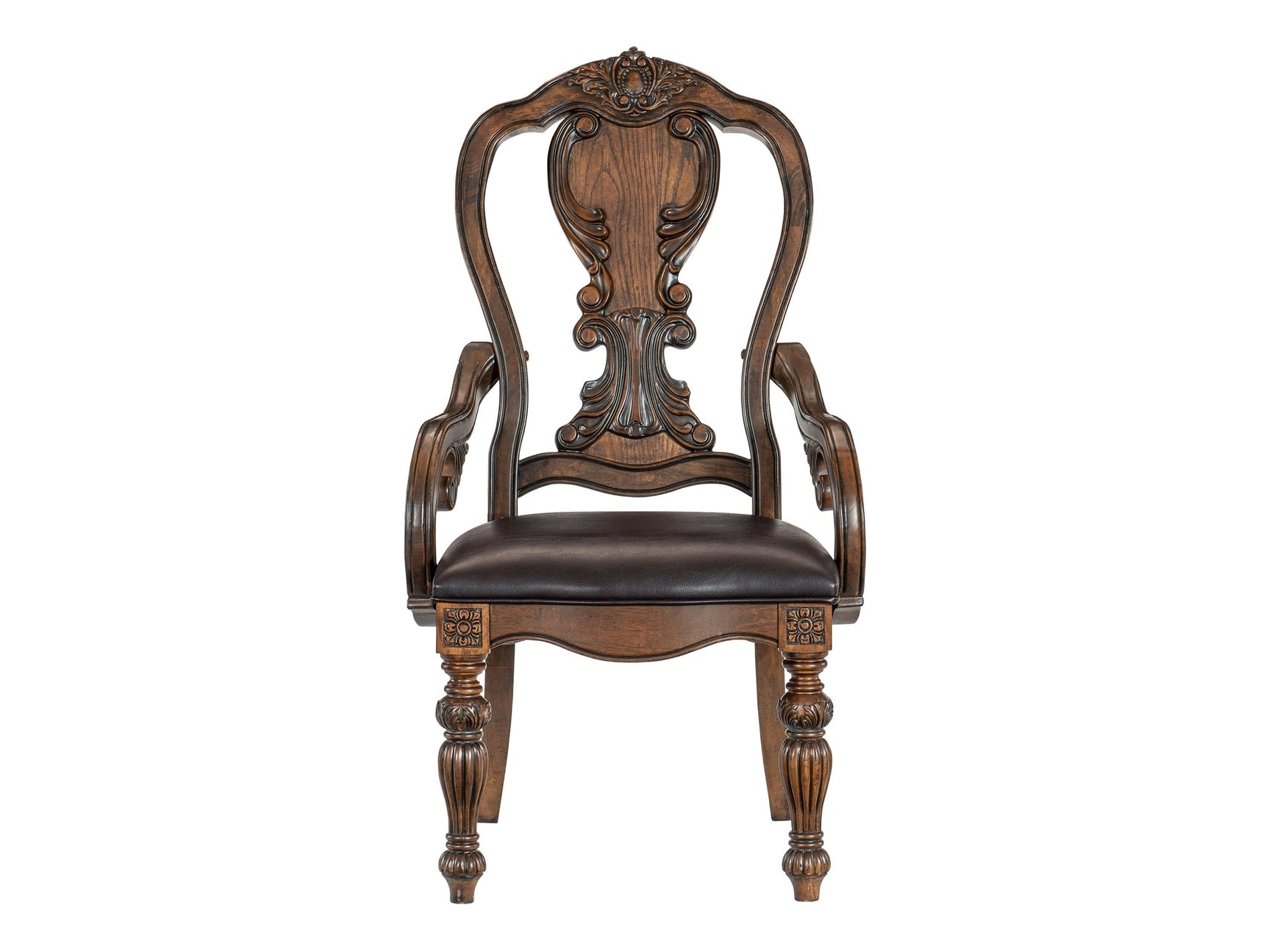 Bergen Dark Oak Arm Chair (Set of 2) - Ornate Home