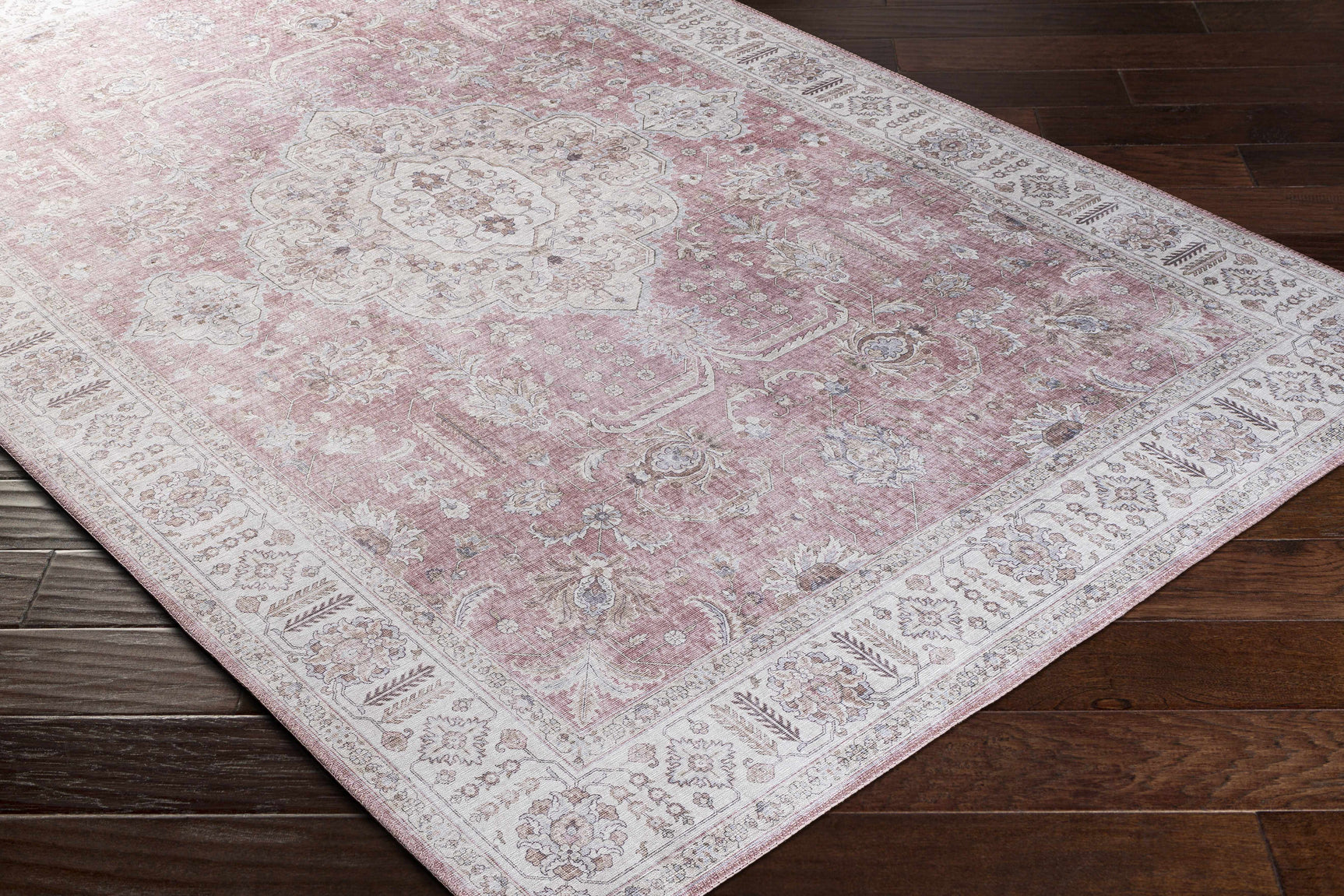 Bergman Distressed Red Area Rug - Ornate Home