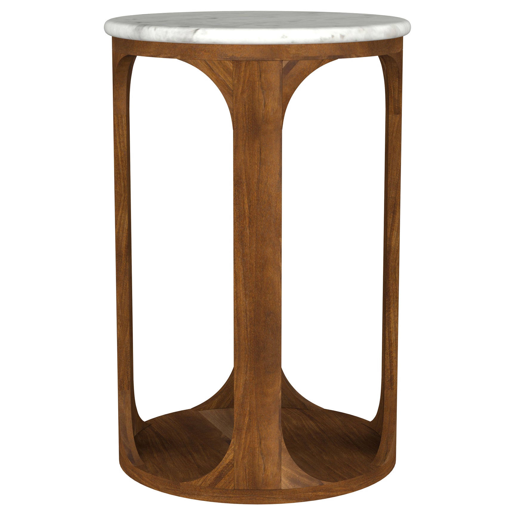 Berkeley White / Brown Side Table - Ornate Home