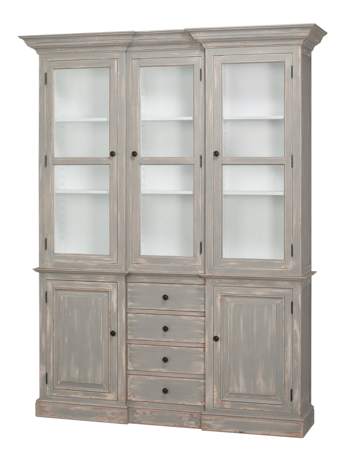 Berkshire Grey/Green Distressed Library Bookcase