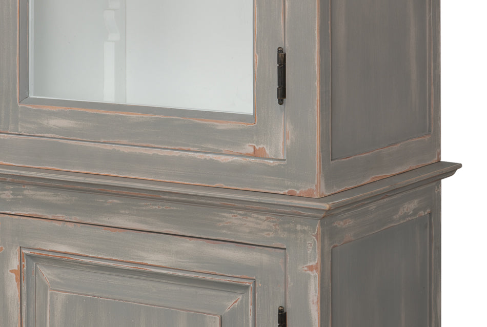 Berkshire Grey/Green Distressed Library Bookcase