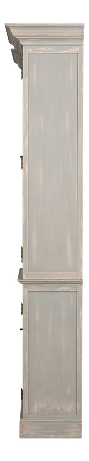 Berkshire Grey/Green Distressed Library Bookcase
