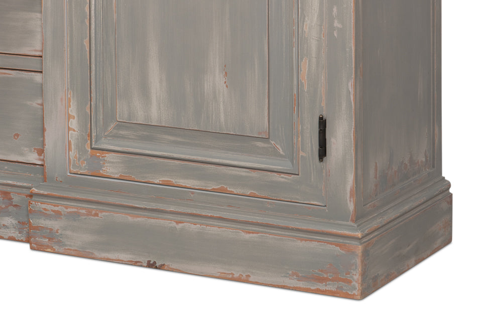 Berkshire Grey/Green Distressed Library Bookcase