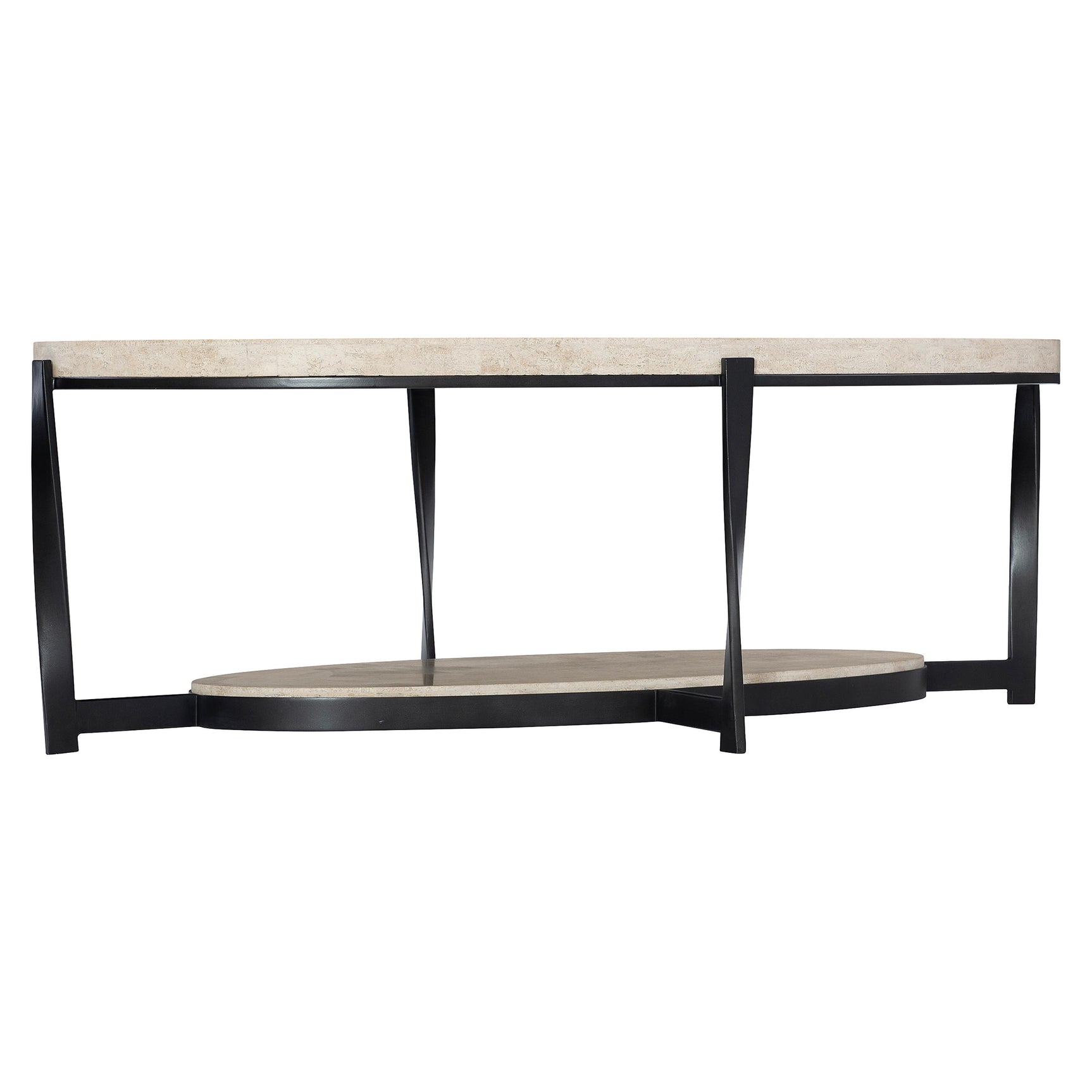 Berkshire Laminated Stone/Steel Cocktail Table (53" W) - Ornate Home