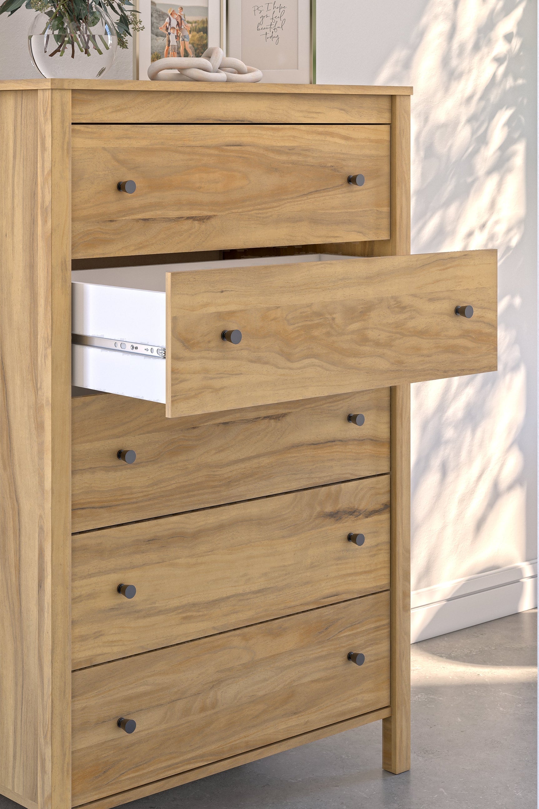 Bermacy Light Brown Chest of Drawers (Online Special Price) - Ornate Home