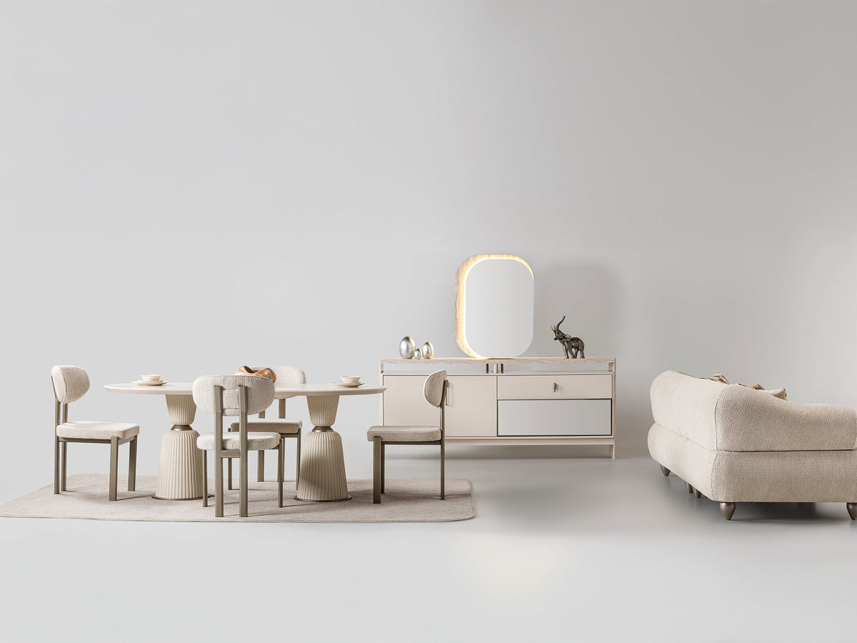 Bern Cream Dining Table - Ornate Home