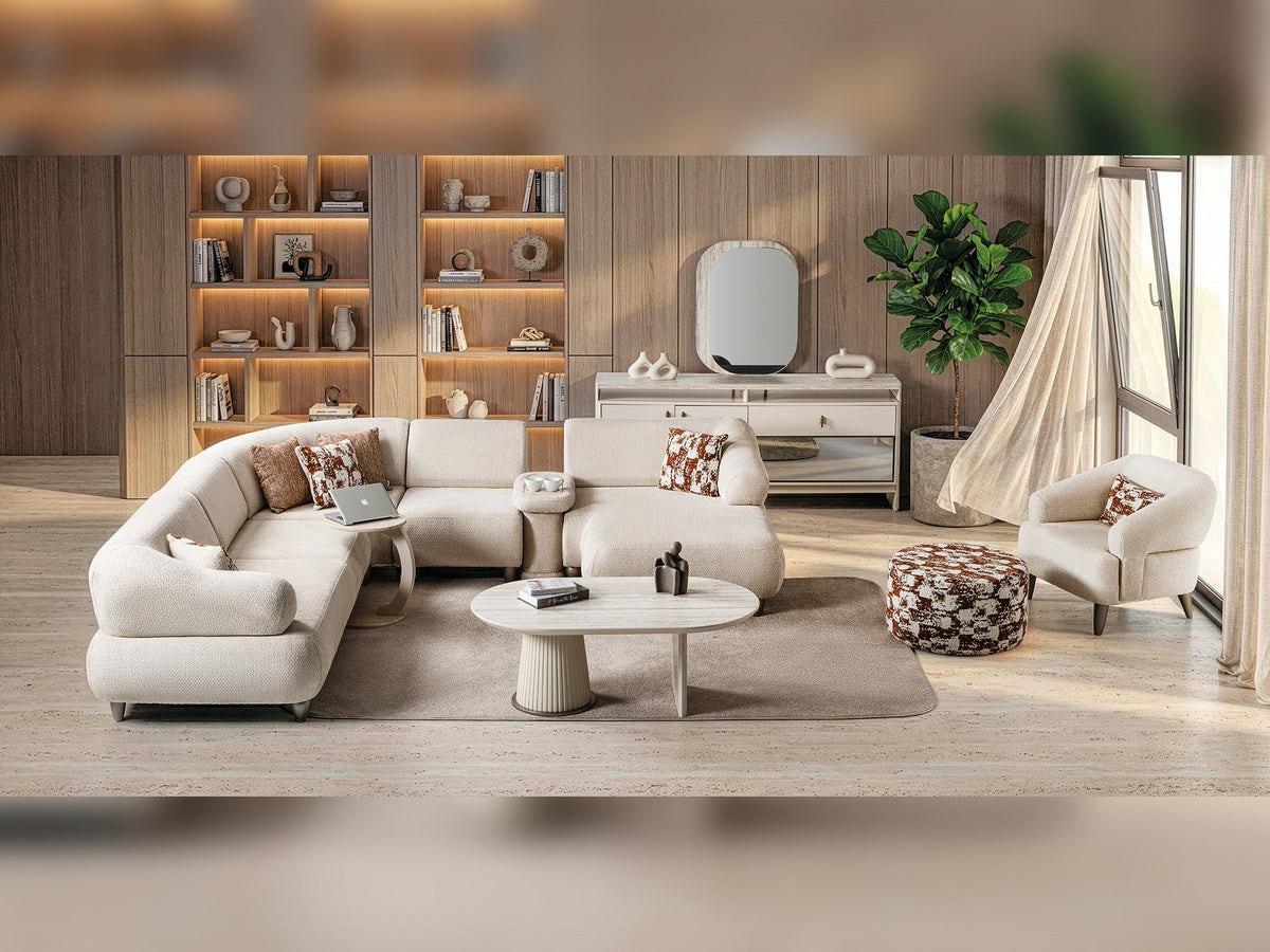 Bern Cream Modular Sectional Sofa - Ornate Home