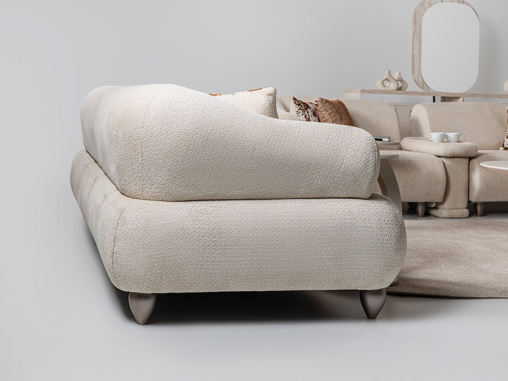 Bern Cream Convertible Sofa