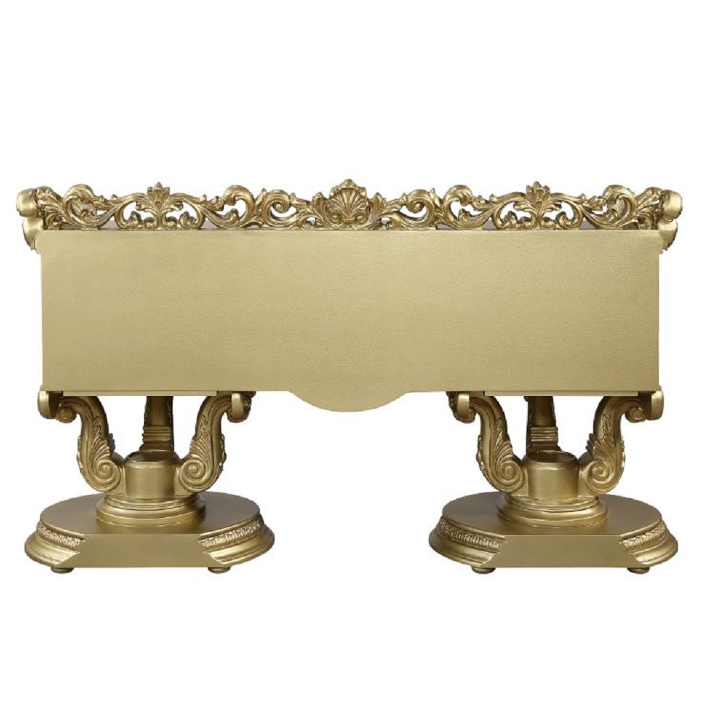 Bernadette Gold Finish Vanity Desk - Ornate Home