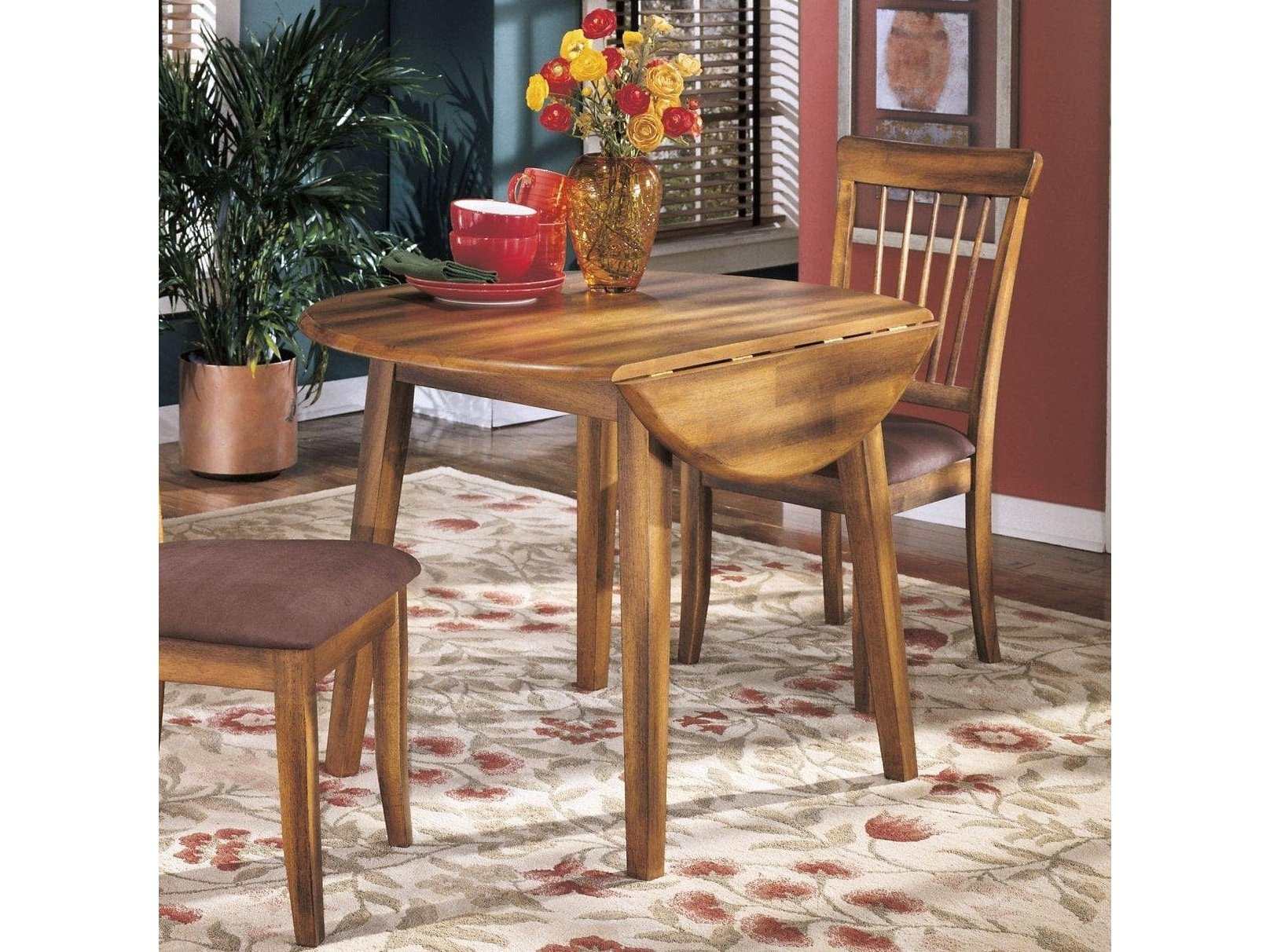 Berringer Rustic Brown Drop Leaf Dining Table (Online Special Price) - Ornate Home
