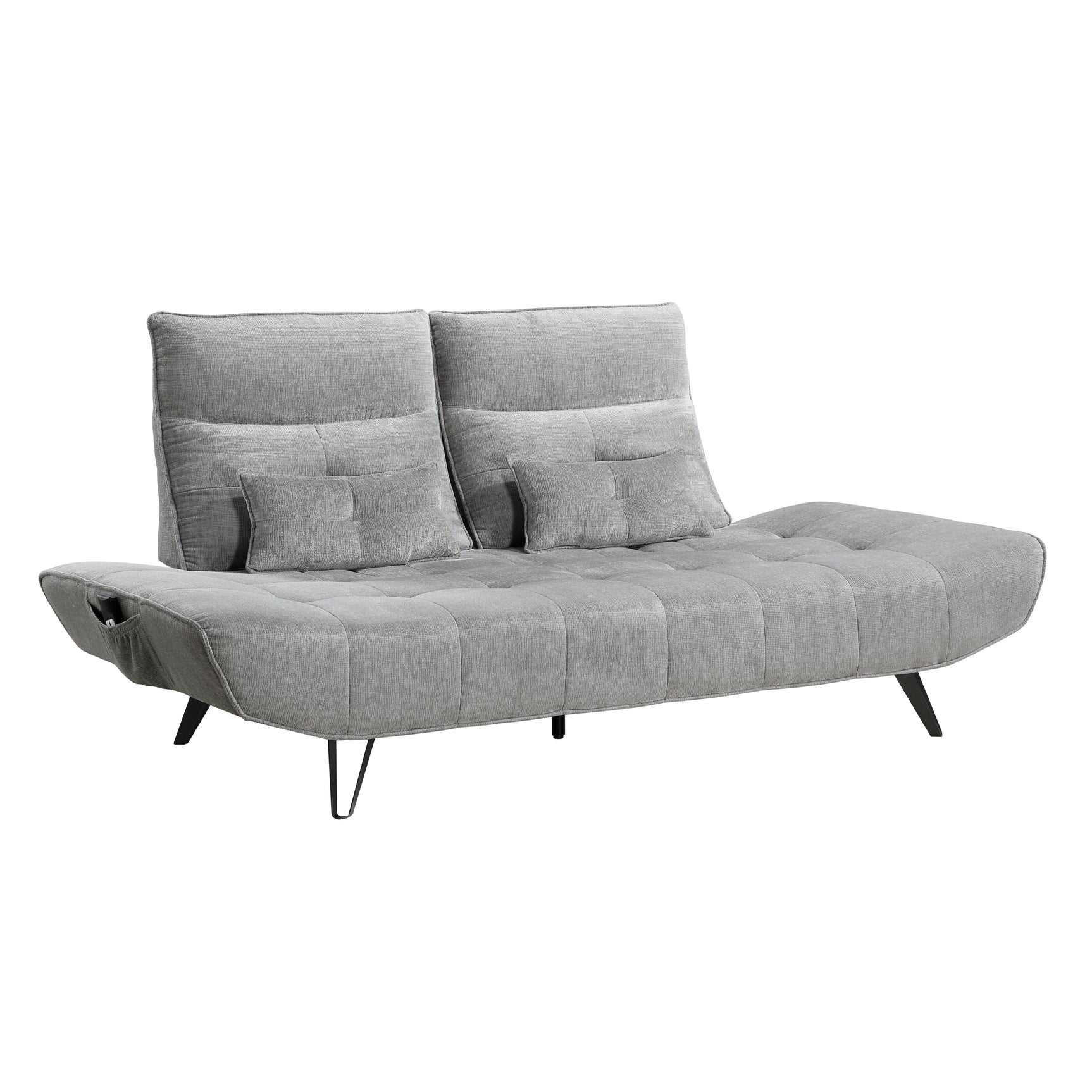 Berta Gray Adjustable Sofa - Ornate Home