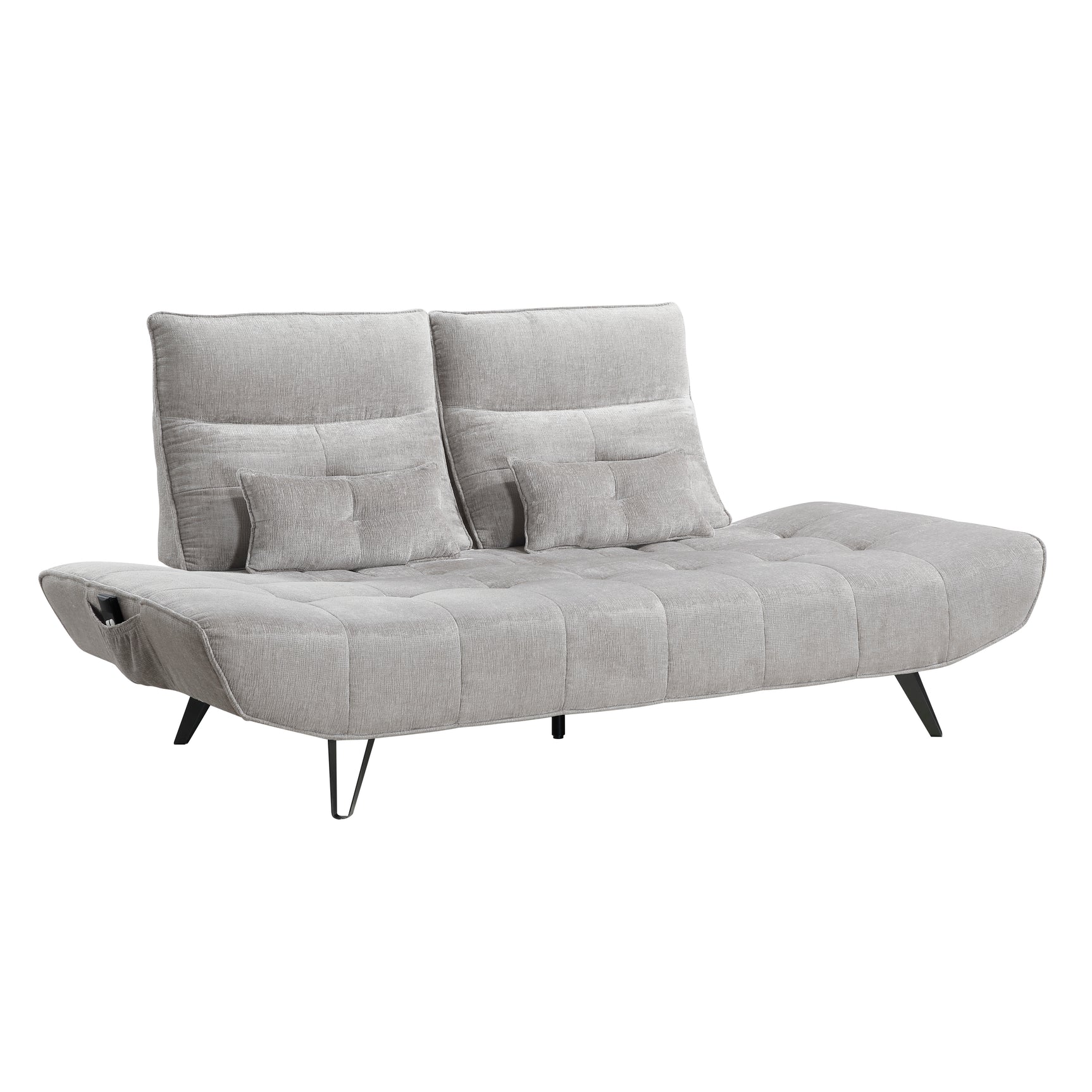 Berta Light Gray Adjustable Sofa - Ornate Home