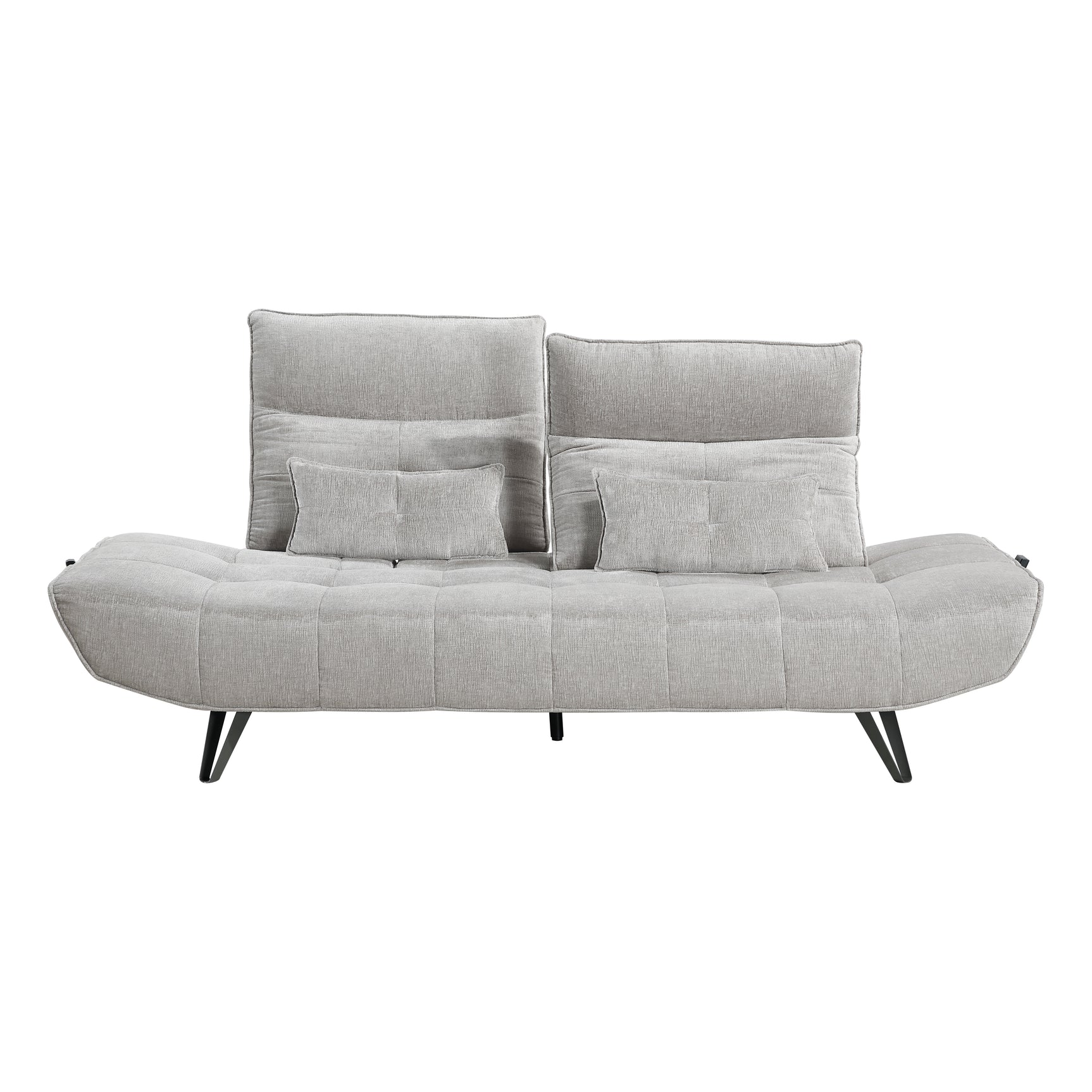 Berta Light Gray Adjustable Sofa - Ornate Home