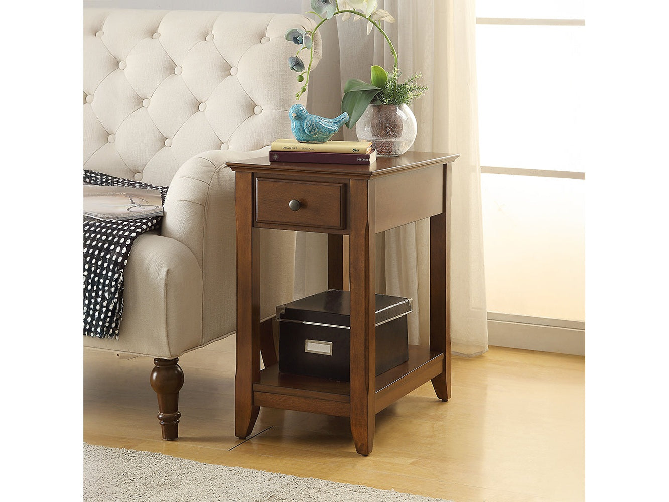 Bertie Walnut Accent Table - Ornate Home