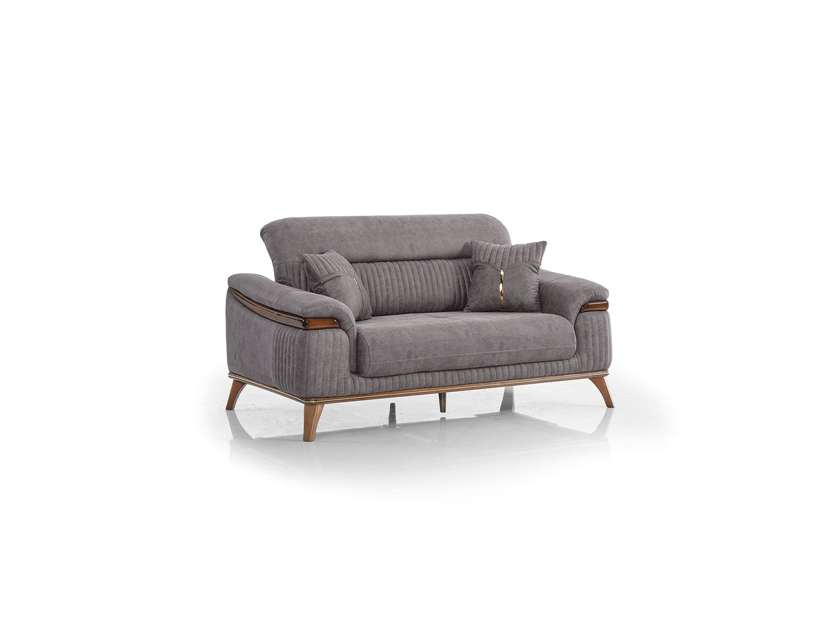 Beta Fume 3-pieces (Sofa & Loveseat & Chair) Living Room Set - Ornate Home