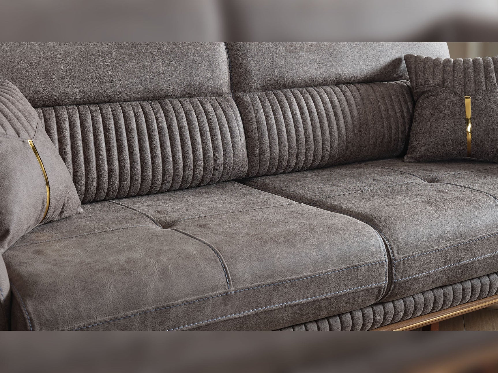 Beta Fume 3-pieces (Sofa & Loveseat & Chair) Living Room Set
