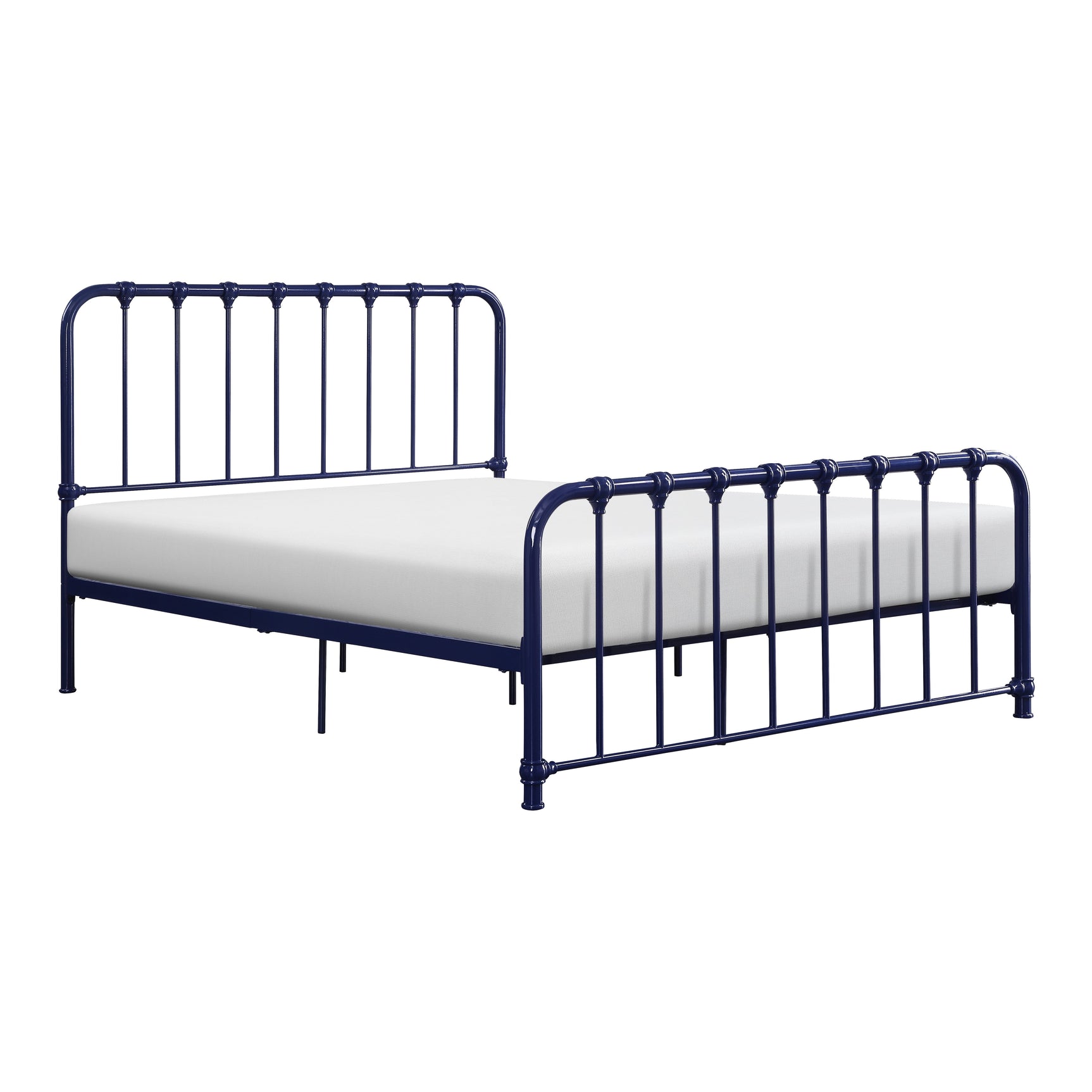 Bethany Blue Queen Metal Platform Bed - Ornate Home