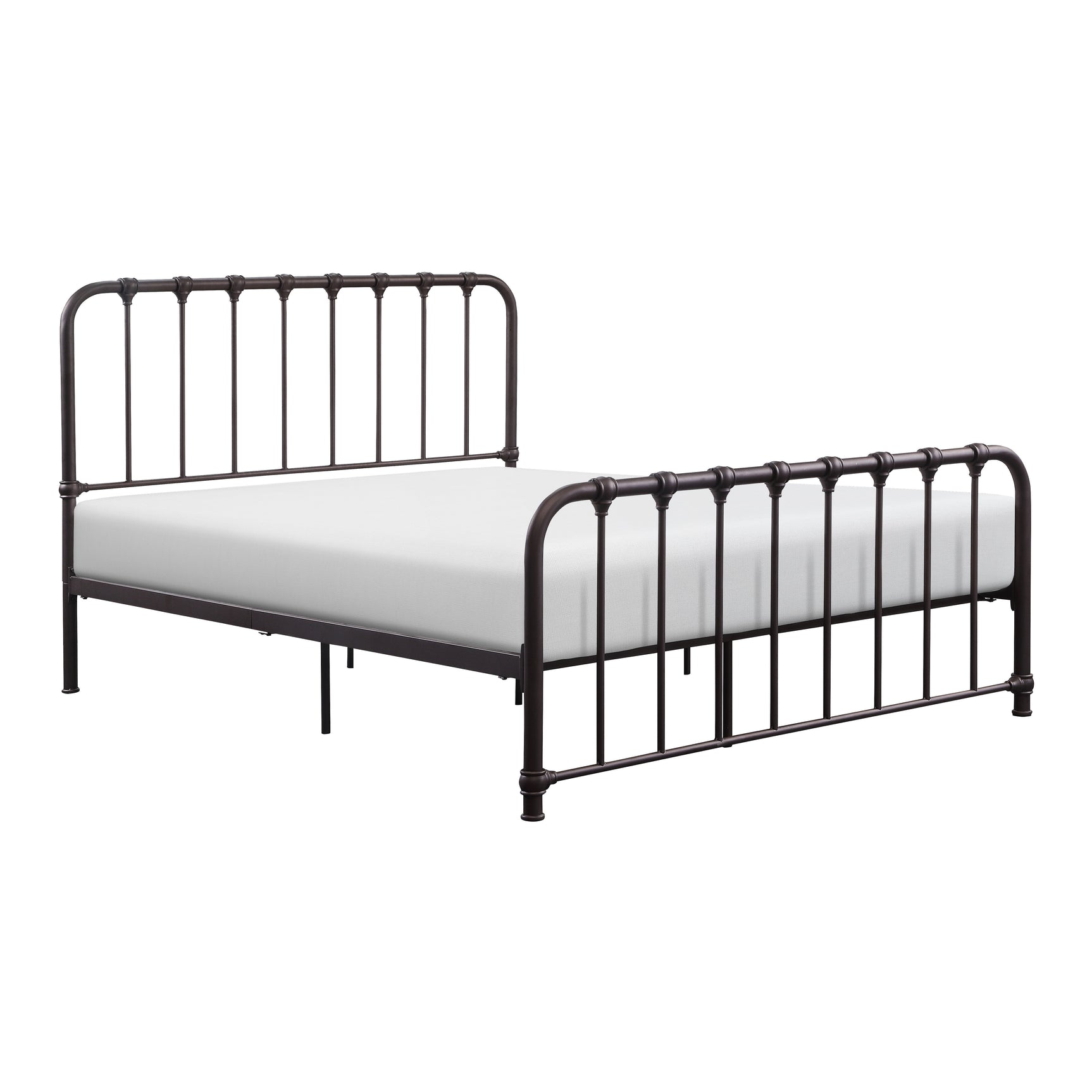 Bethany Dark Bronze Queen Metal Platform Bed - Ornate Home