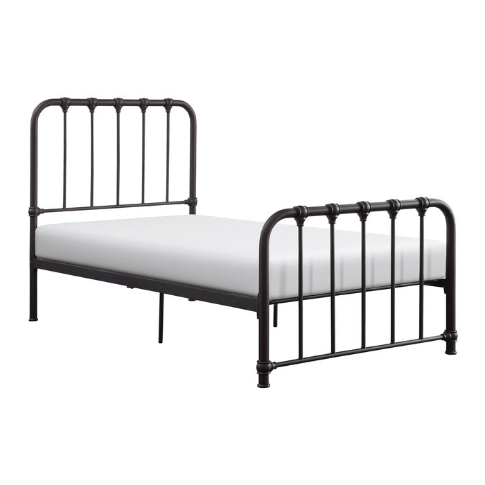 Bethany Dark Bronze Twin Metal Platform Bed - Ornate Home
