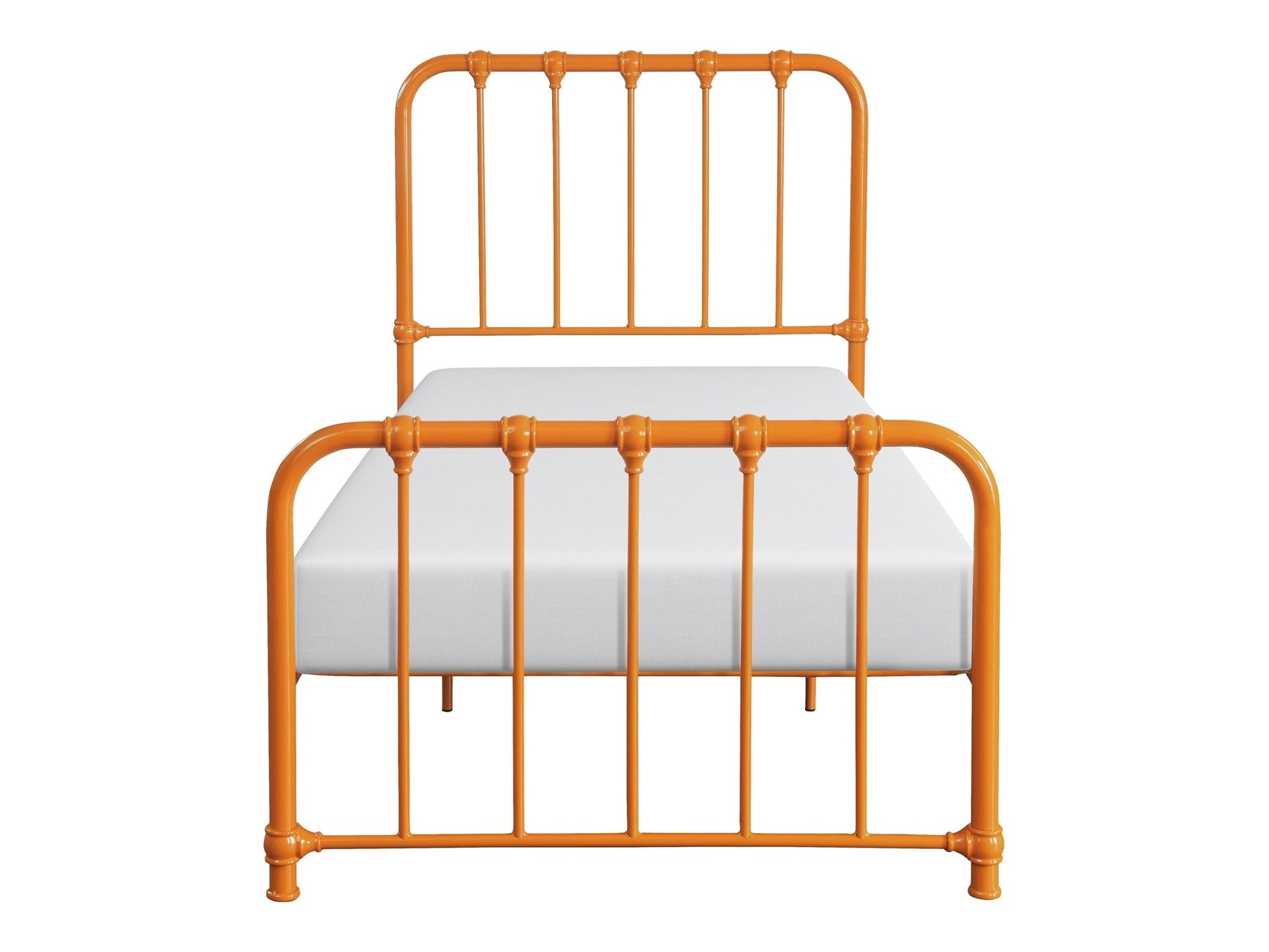 Bethany Orange Twin Metal Platform Bed - Ornate Home