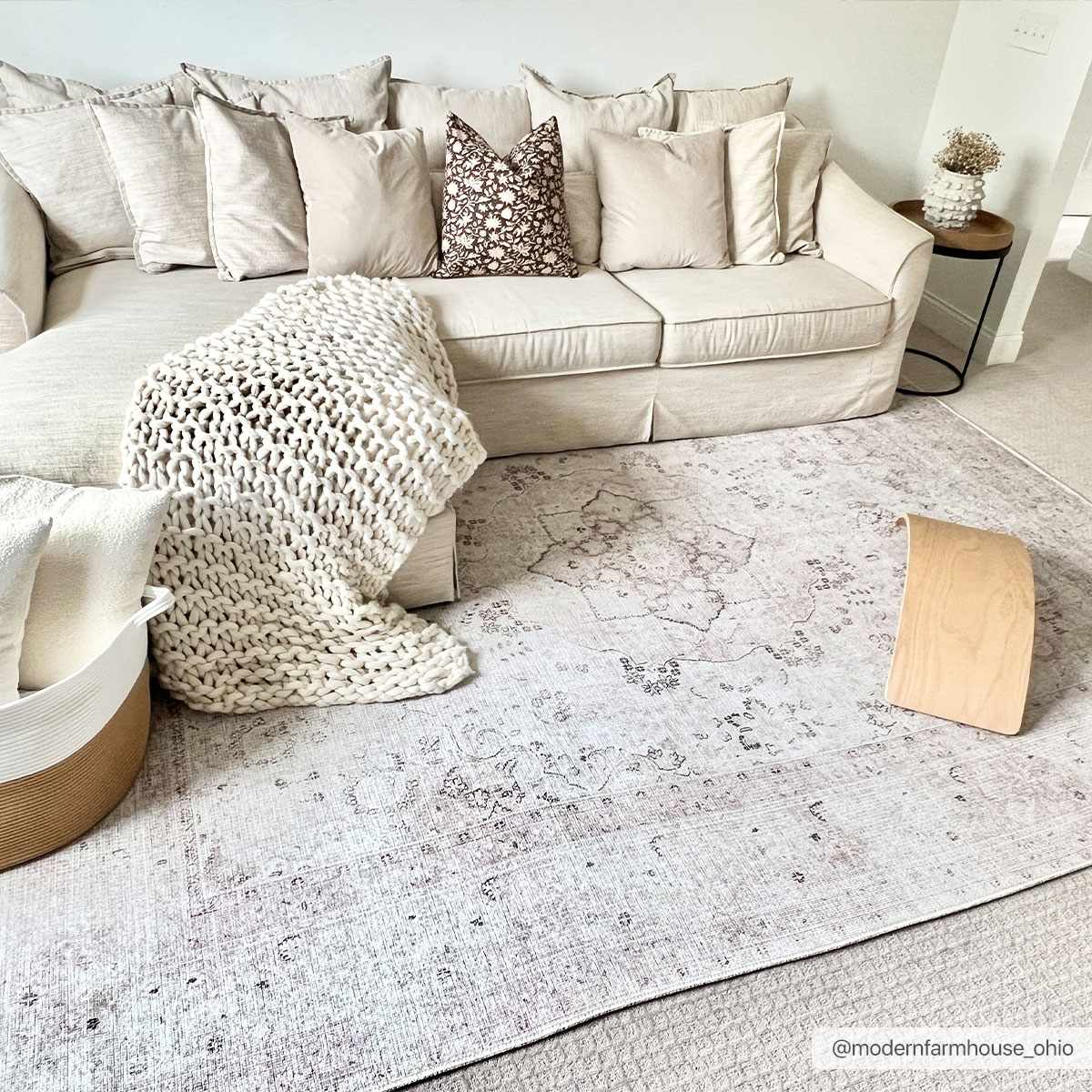 Bethany Vintage Flat Pile Washable Rug - Ornate Home
