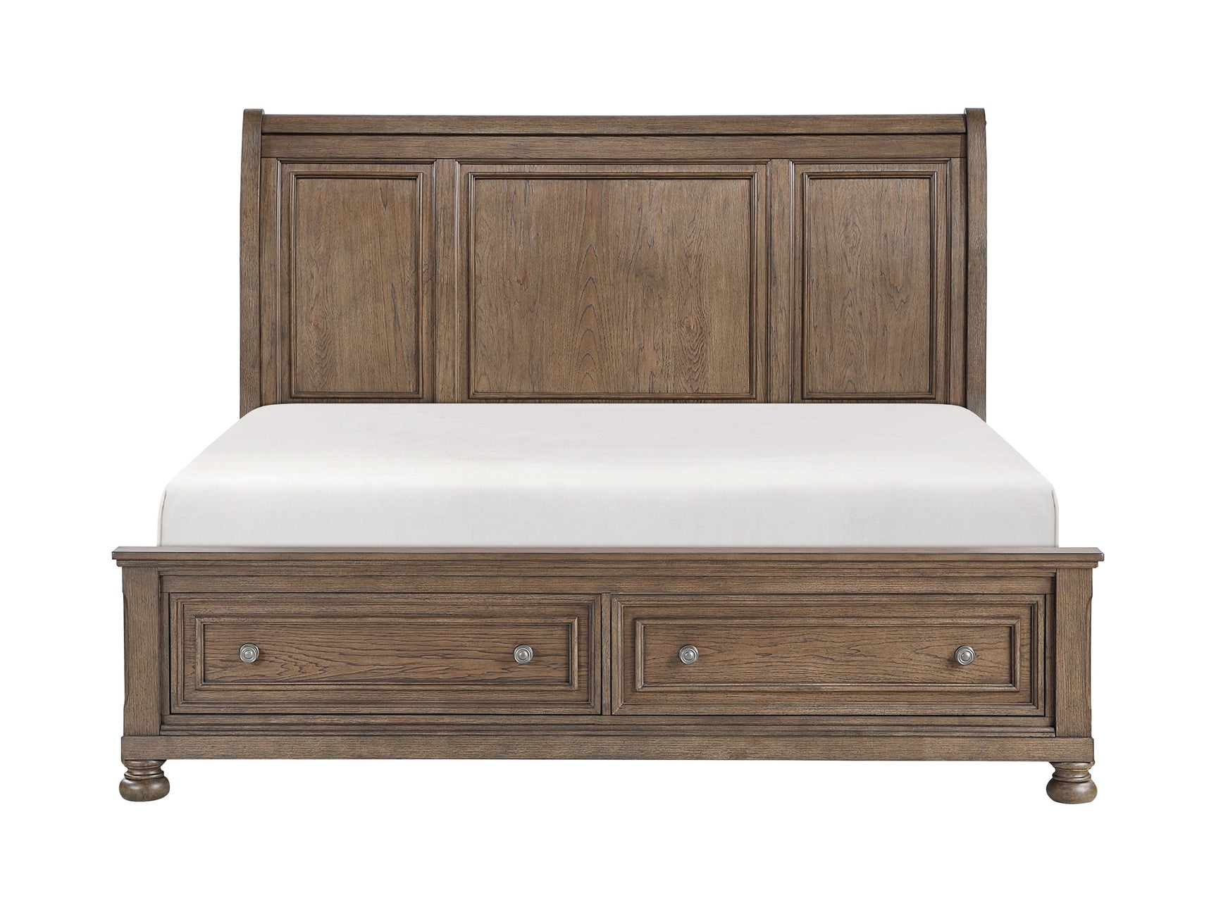 Bethel Antique Brown California King Platform Bed - Ornate Home