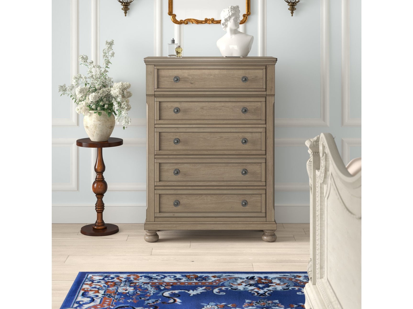 Bethel Wire Brushed Gray Chest - Ornate Home