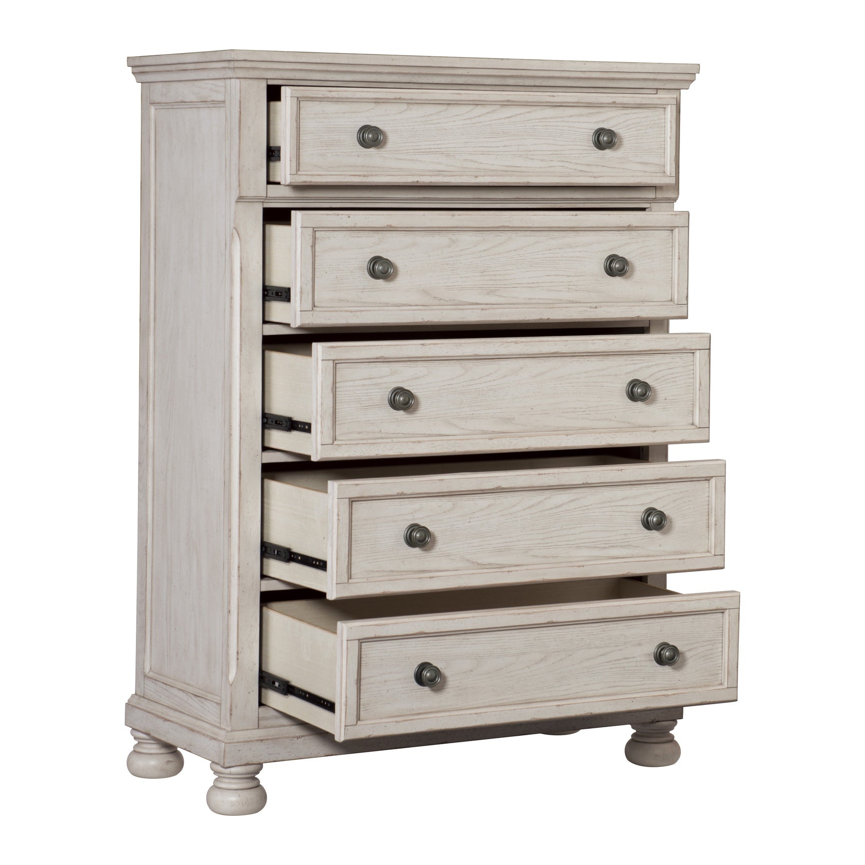 Bethel Wire Brushed White Chest - Ornate Home