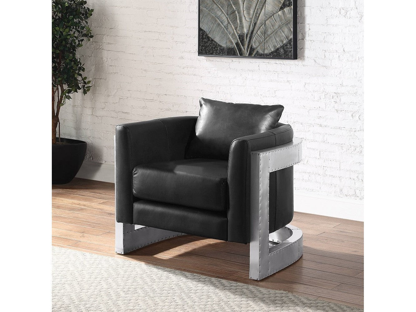 Betla Black Accent Chair - Ornate Home