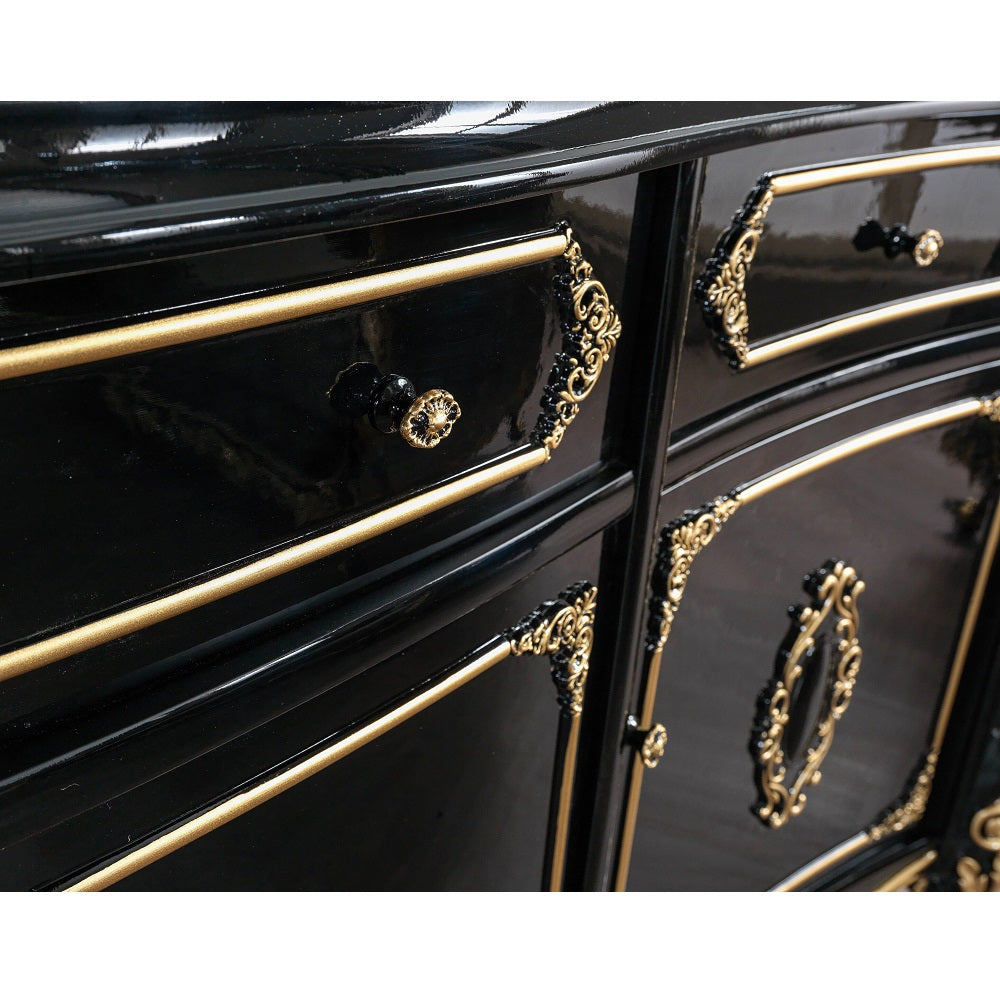 Betria Gold & Black Console Table - Ornate Home