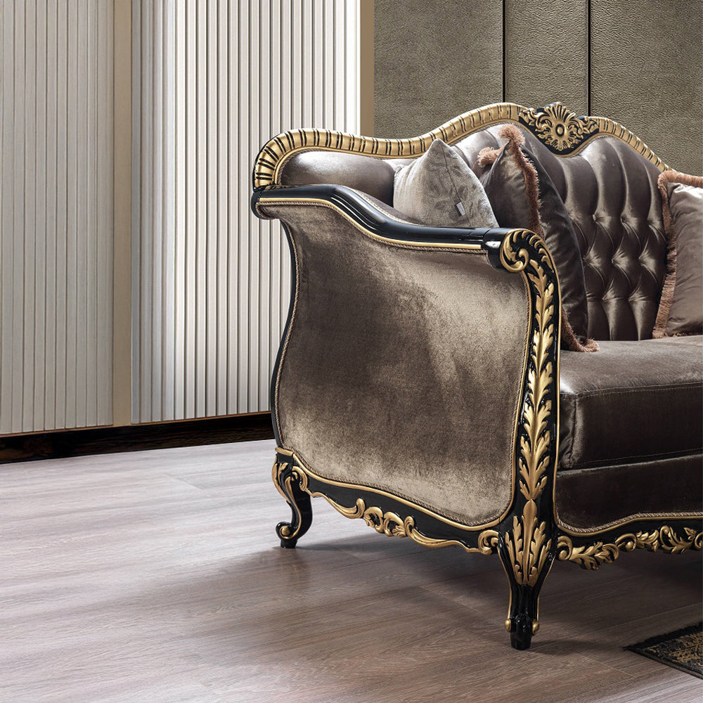 Betria Green Loveseat W/4 Pillows - Ornate Home