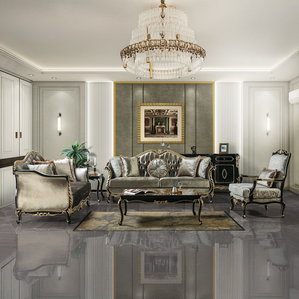 Betria Green Sofa W/5 Pillows - Ornate Home