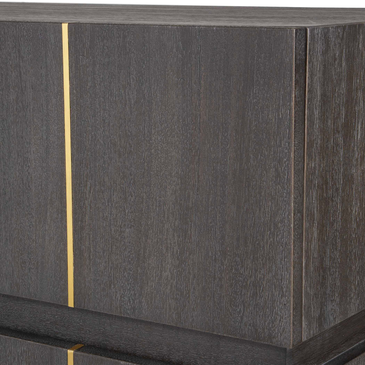 Between The Lines Black/Brass Accent Chest - Ornate Home