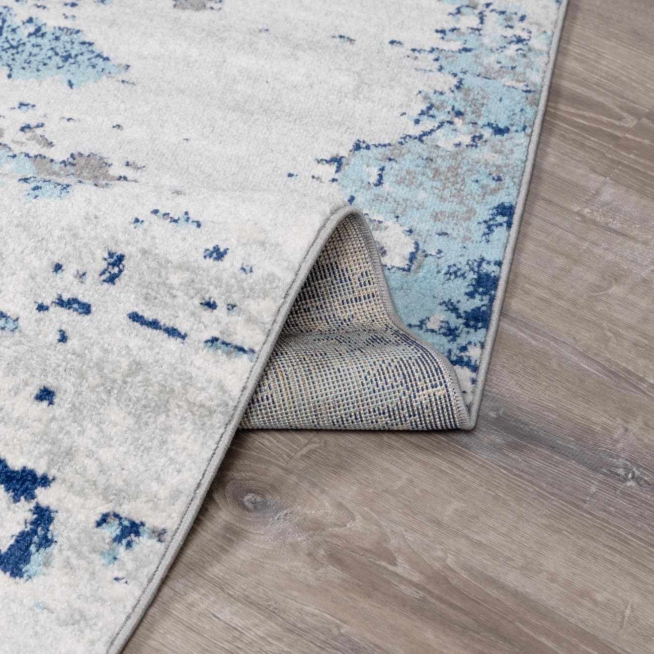 Beverly Abstract Blue Area Rug - Ornate Home